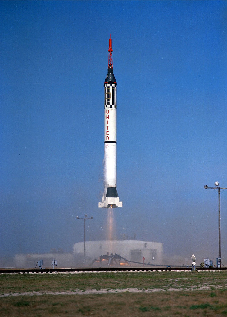 Launch of mercury redstone rocket