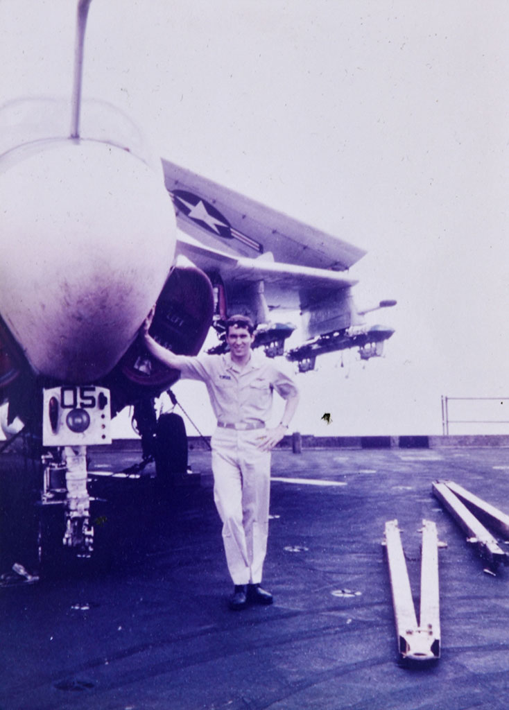 Mike Smith aboard USS Kitty Hawk
