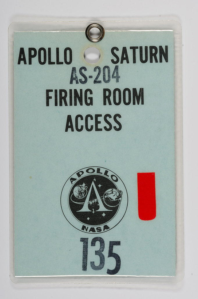 Apollo 204 firing room access badge