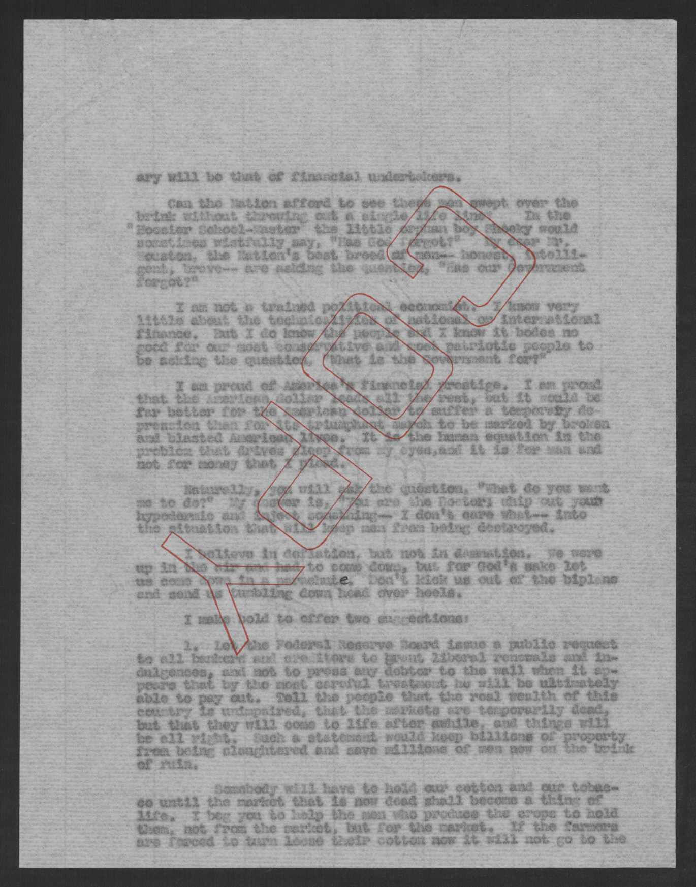 Letter from Thomas W. Bickett to David F. Houston, December 11, 1920, page 2