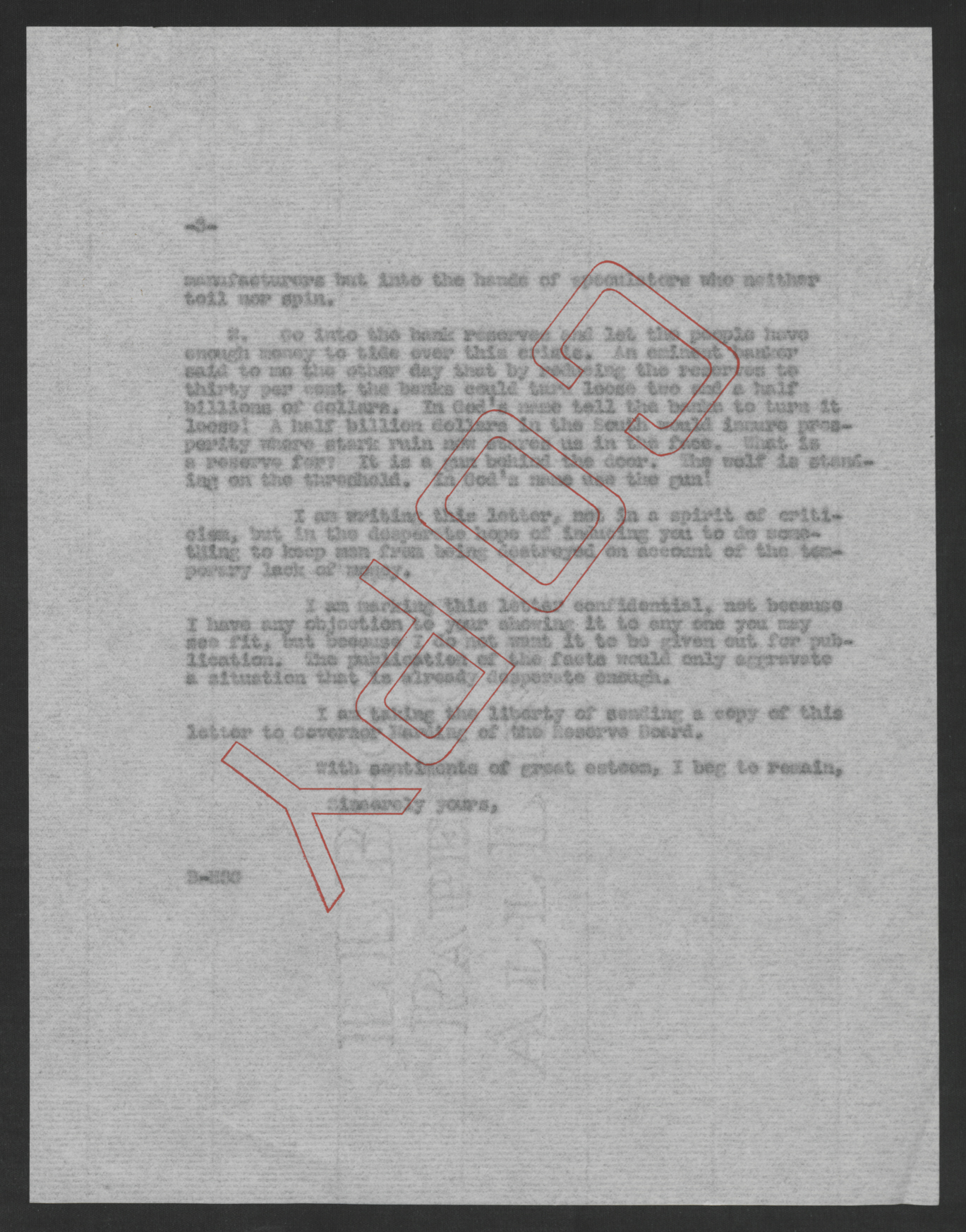 Letter from Thomas W. Bickett to David F. Houston, December 11, 1920, page 3