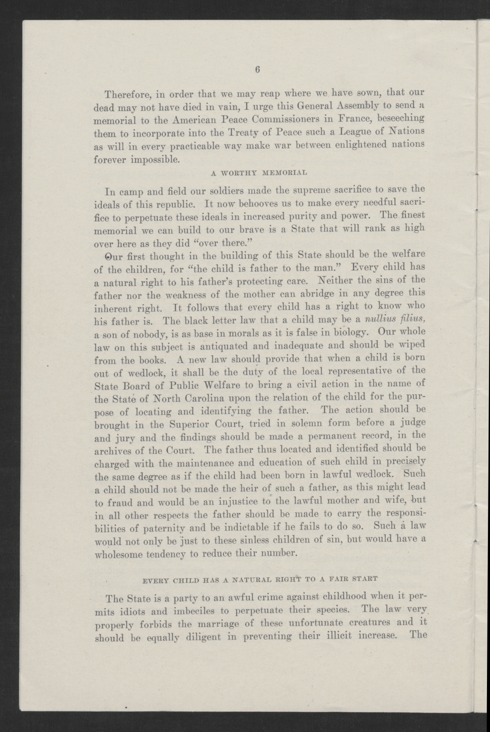 Biennial Message of Governor Thomas W. Bickett to the General Assembly, January 9, 1919, page 4