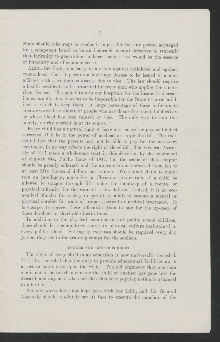 Biennial Message of Governor Thomas W. Bickett to the General Assembly, January 9, 1919, page 5