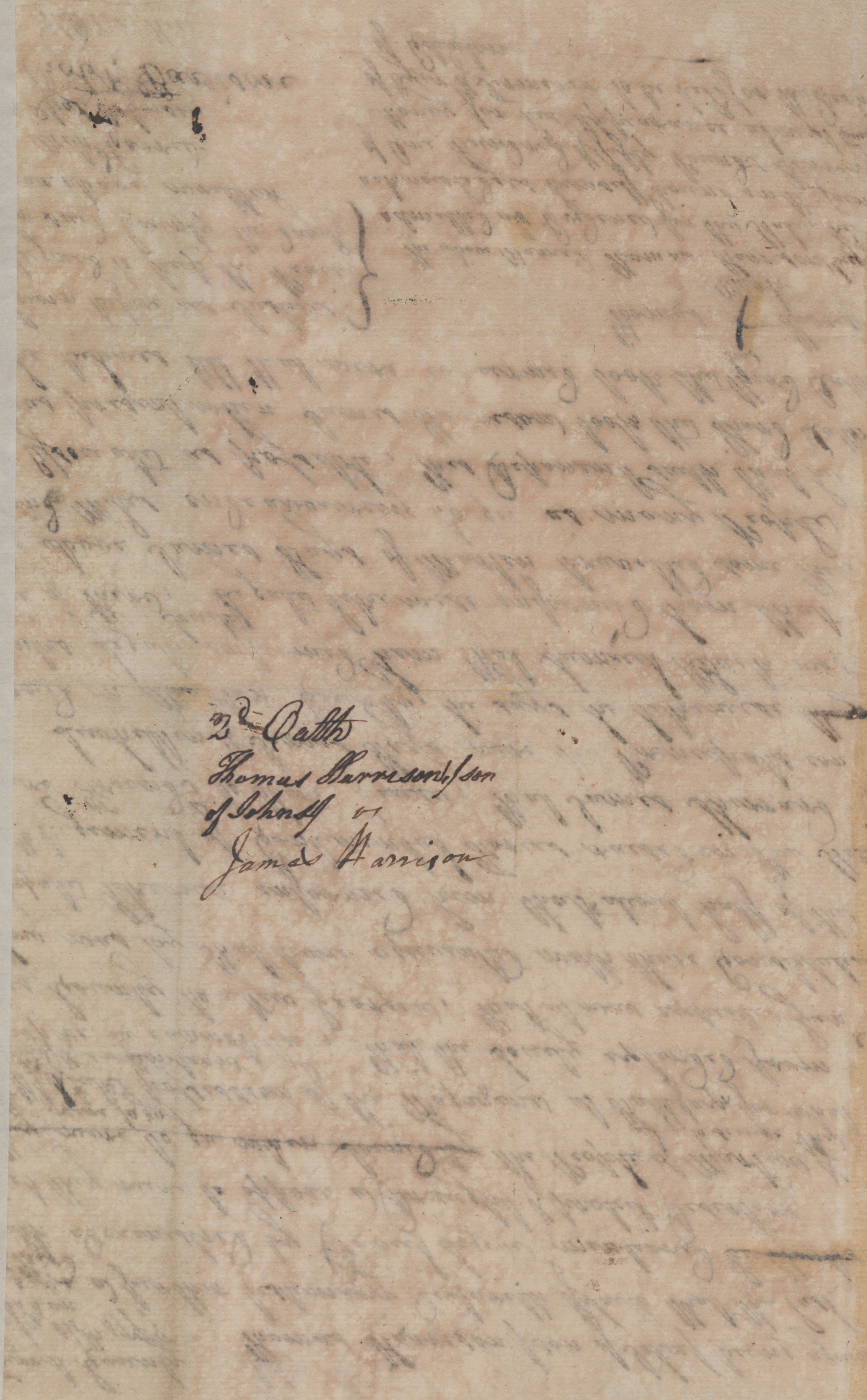 Deposition of Thomas Harrison Jr., 14 July 1777, page 2