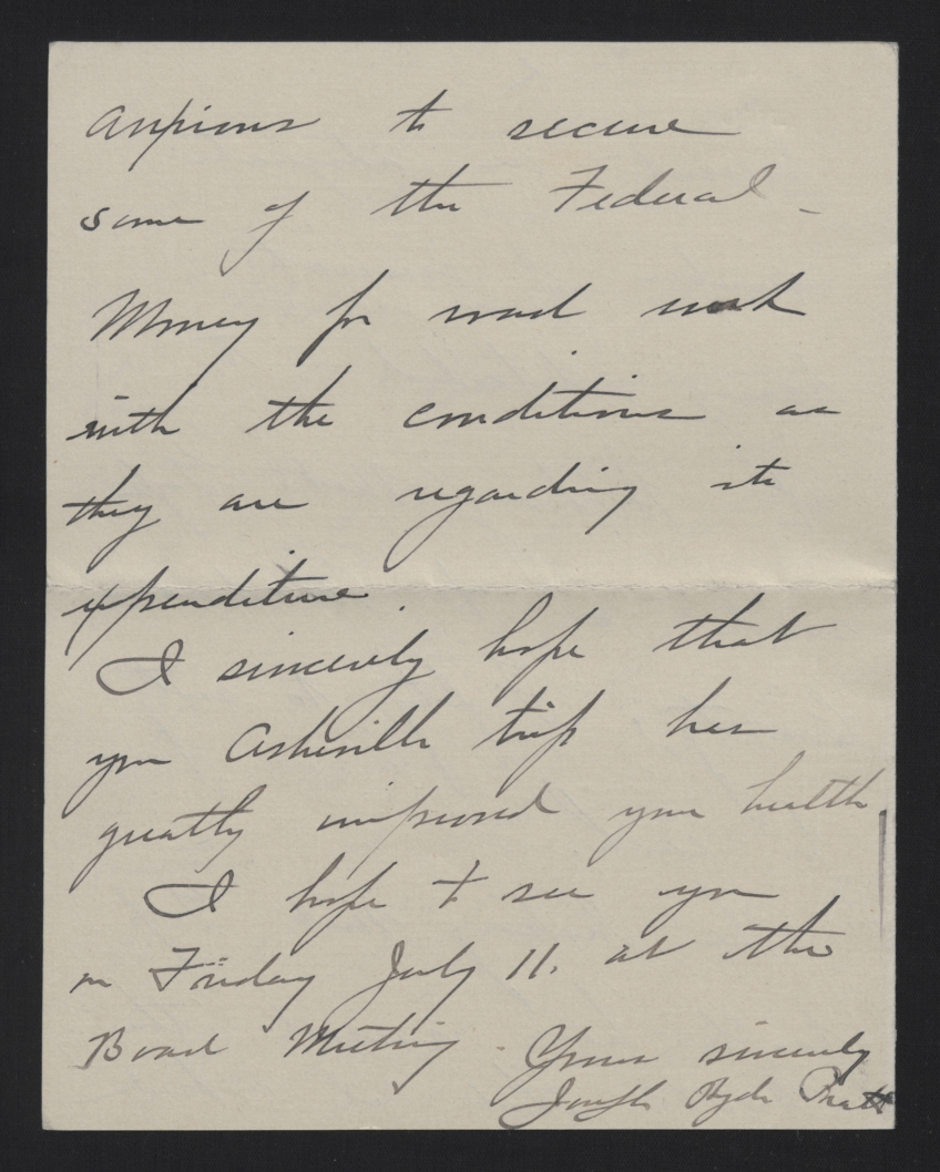 Letter from Pratt to Craig, July 3, 1913, page 4