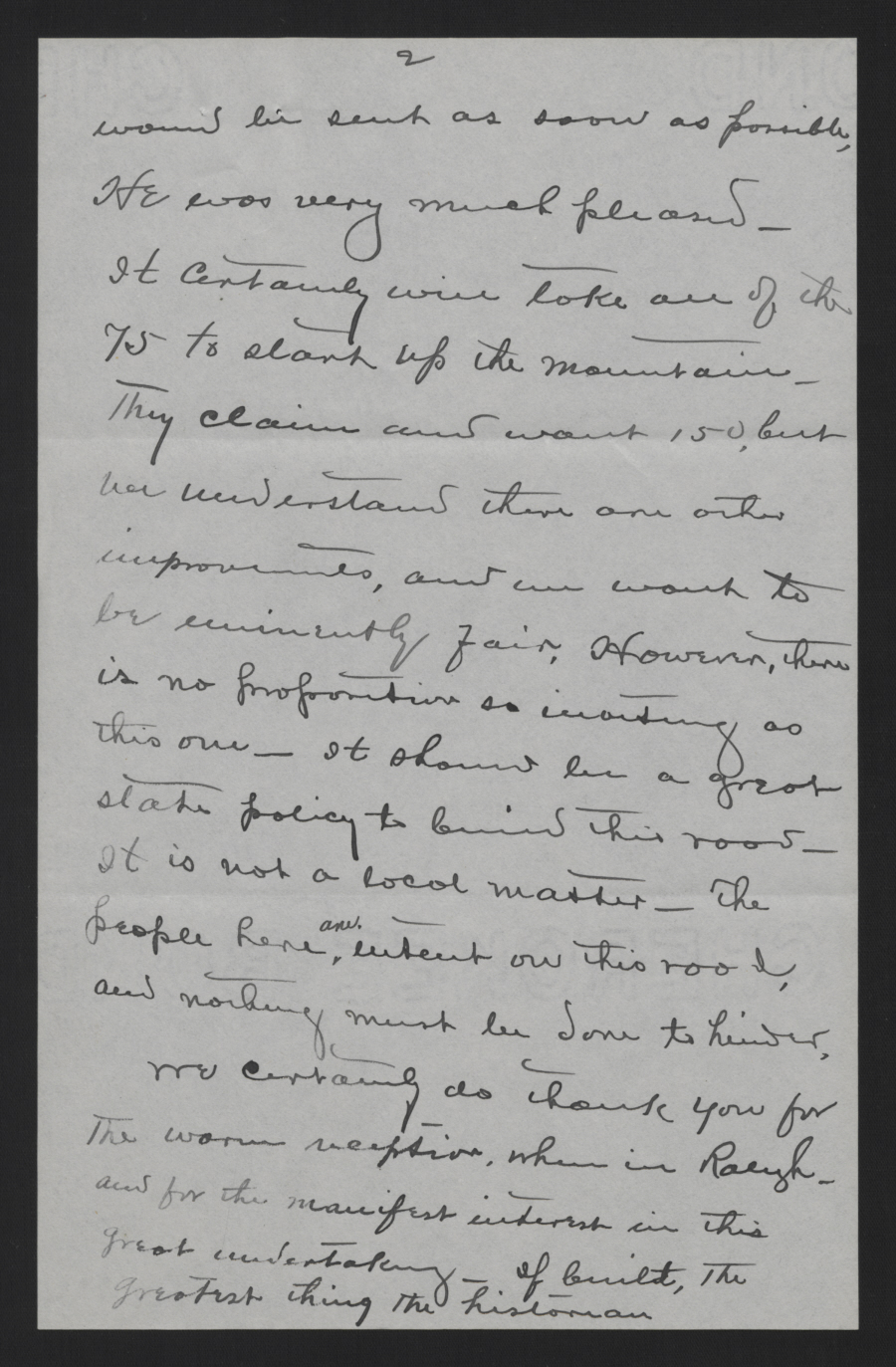 Letter from Dougherty to Craig, May 16, 1913, page 2