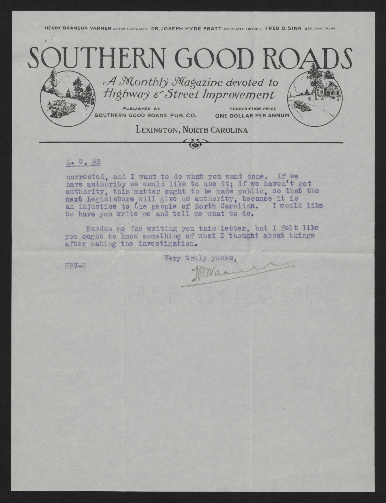 Letter from Varner to Craig, June 17, 1913, page 3