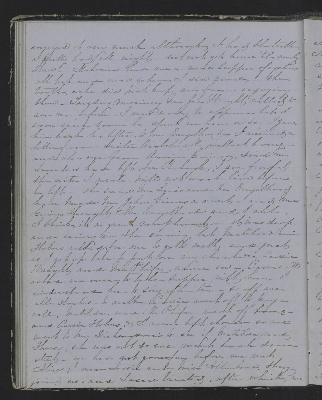 Diary Entry from Margaret Eliza Cotten, 11 January 1854, Page 2