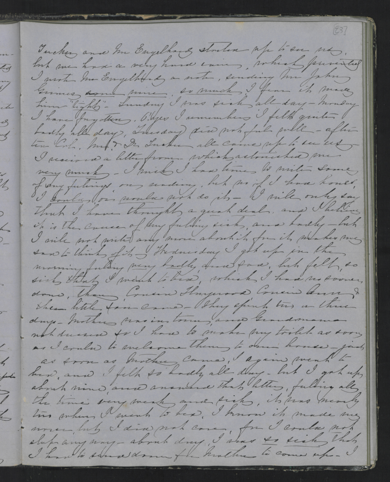 Diary Entry from Margaret Eliza Cotten, 7 May 1854, Page 2
