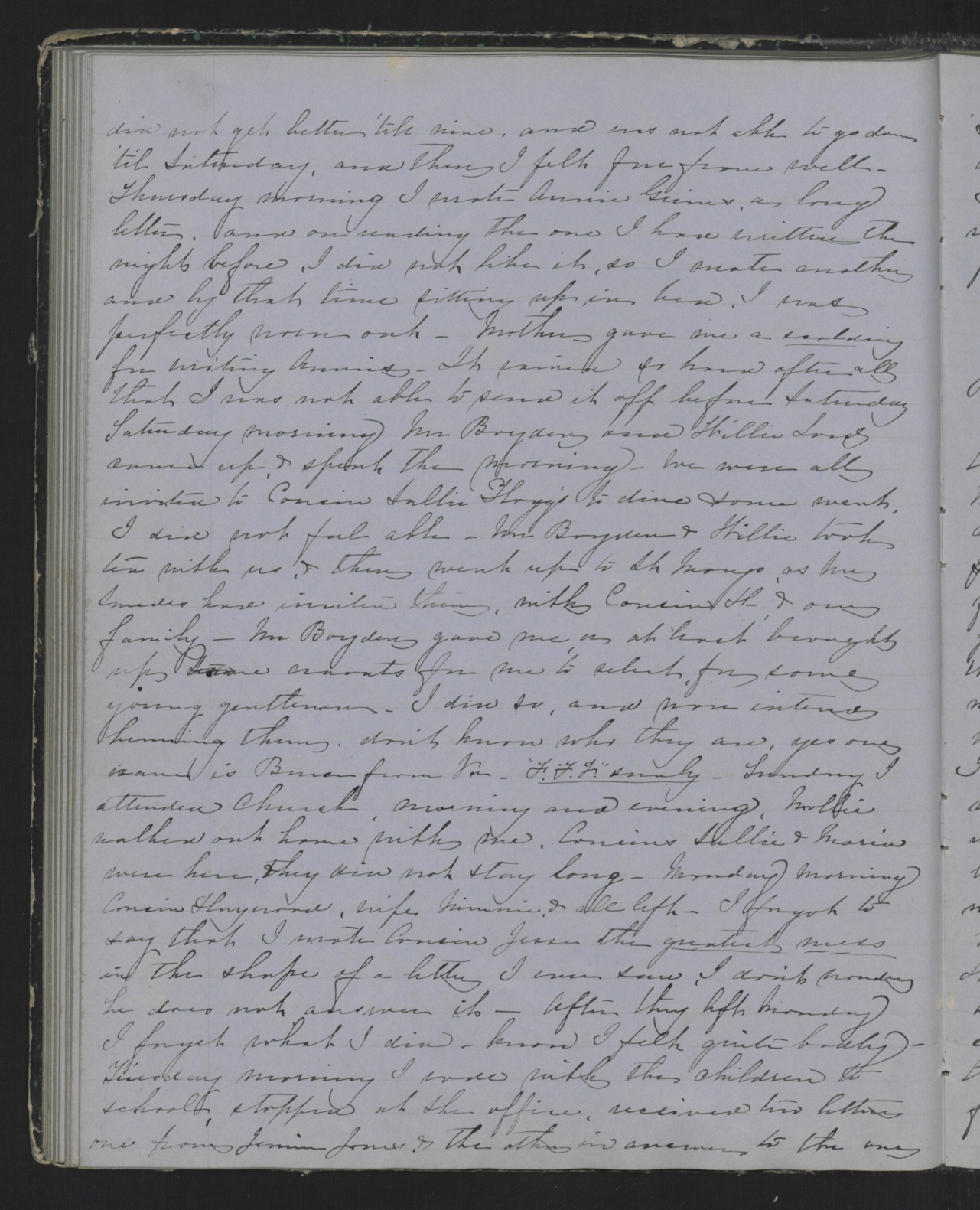 Diary Entry from Margaret Eliza Cotten, 7 May 1854, Page 3