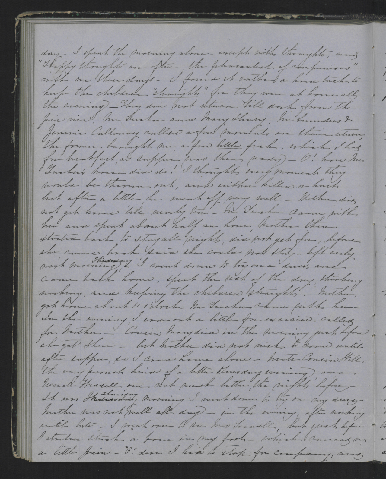 Diary Entry from Margaret Eliza Cotten, 18 June 1854, Page 3