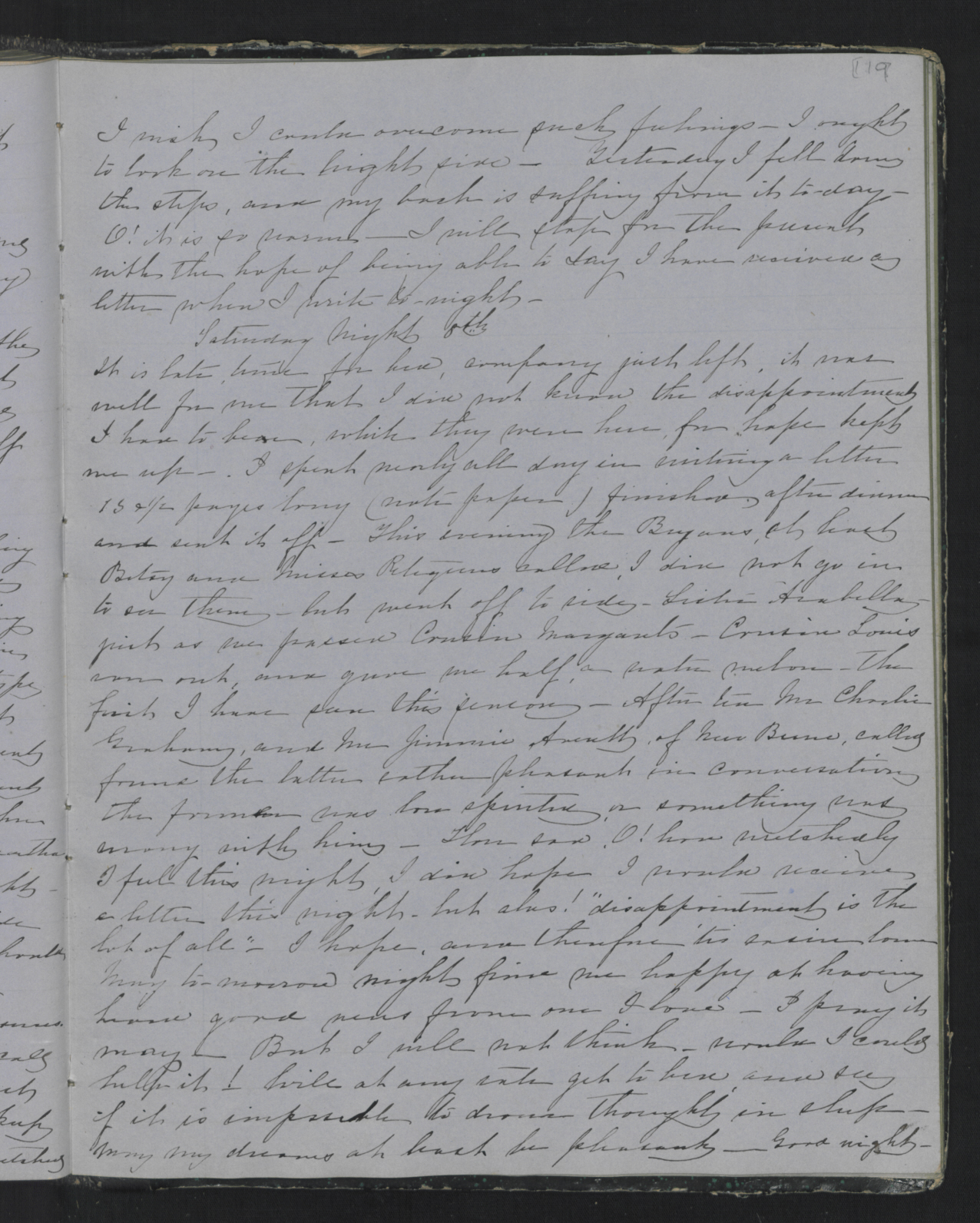 Diary Entry from Margaret Eliza Cotten, 8 July 1854, Page 2