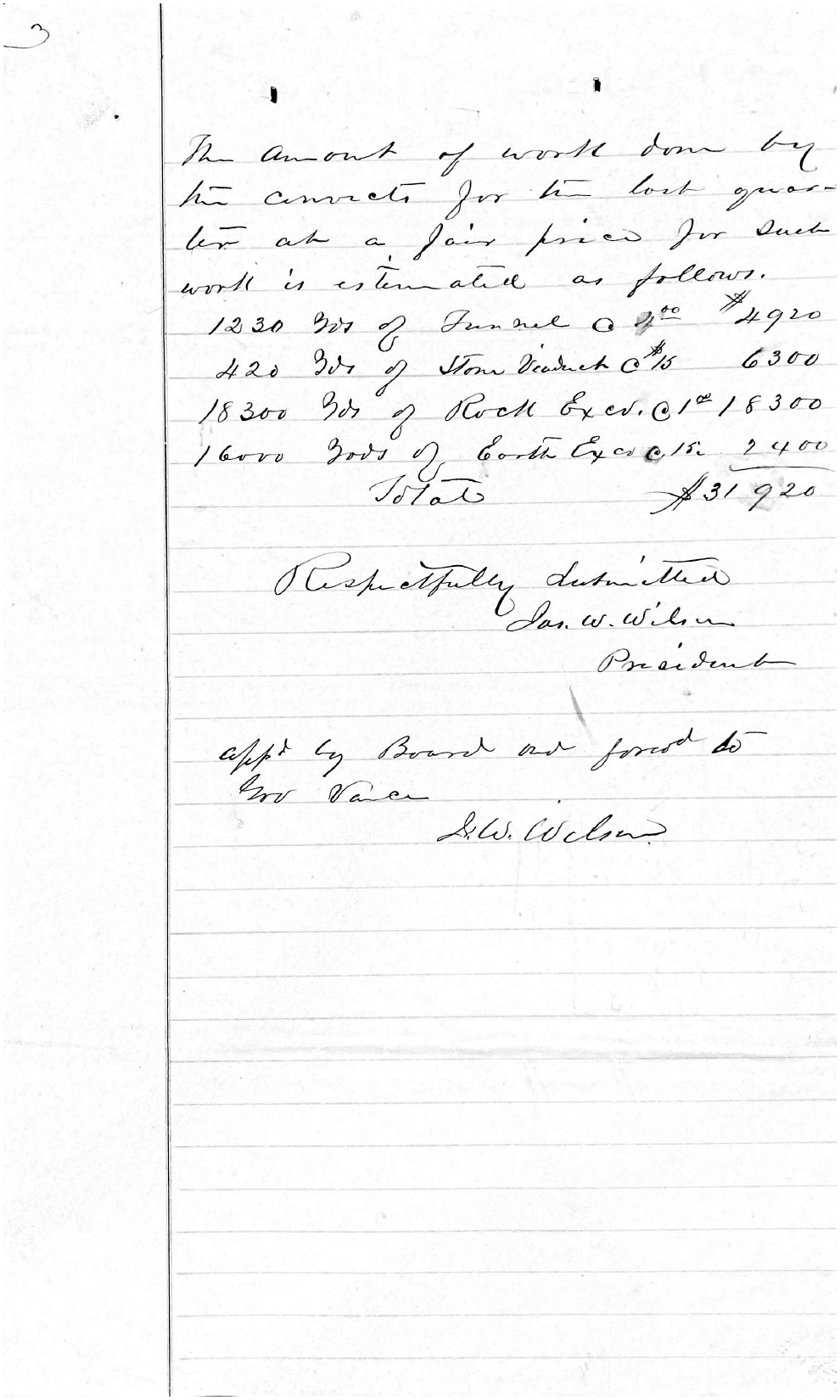 Letter from James W. Wilson to Zebulon B. Vance, 18 March 1878
