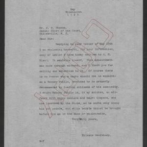 Letter from Santford Martin to James W. Sharpe, May 19, 1920