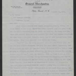 Letter from Daniel W. Woodhouse to Laurence W. Young, October 22, 1917, page 1