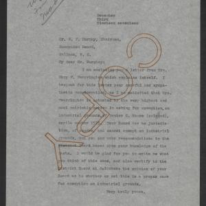 Letter from Thomas W. Bickett to William F. Murphy, December 3, 1917