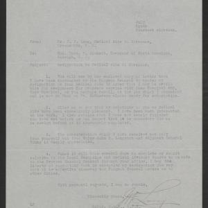 Letter from John W. Long to Thomas W. Bickett, July 9, 1918