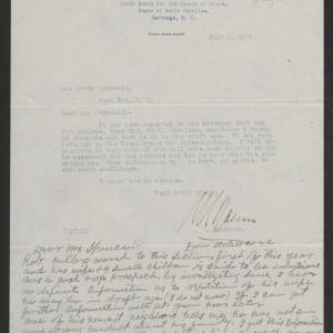Correspondence between Union L. Spence to Moses C. McDonald, July 9-11, 1918