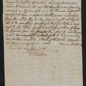 Deposition of Thomas Stubbs Sr., 14 July 1777, page 1