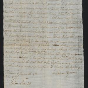 Deposition of William Hyman, 4 July 1777, page 1