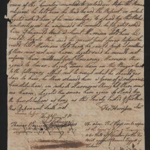 Deposition of Thomas Harrison Sr., 14 July 1777