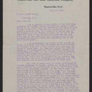 Letter from Turner to Craig, July 12, 1913 page 1