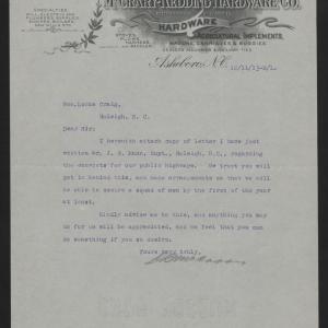 Letter from McCrary to Craig, December 11, 1913