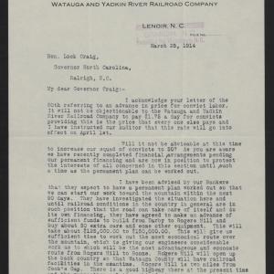 Letter from Grandin to Craig, March 25, 1914, page 1