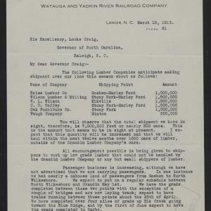 Letter from Grandin to Craig, March 19, 1913, page 1