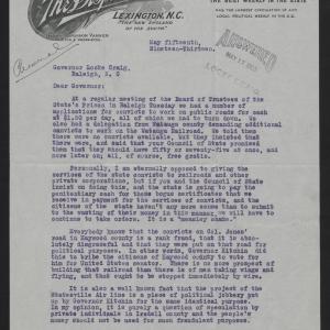 Letter from Varner to Craig, May 15, 1913, page 1