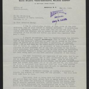 Letter from Jones to Craig, May 22, 1913, page 1