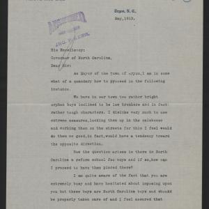 Letter from Missildine to Craig, May 1913, page 1