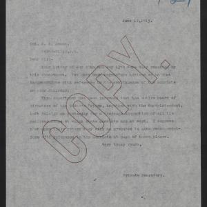 Letter from Kerr to Jones, June 11, 1913