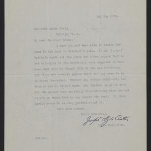 Letter from Pratt to Craig, May 25, 1915