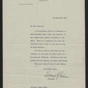 Letter from Graham to Craig, September 11, 1915