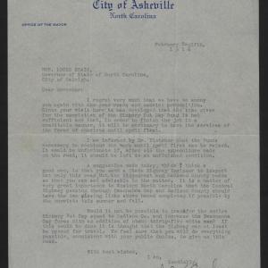 Letter from Rankin to Craig, February 12, 1916