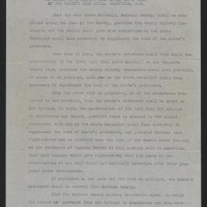Memo Regarding Governor's Decision on Convict Labor in Madison County by Joseph Hyde Pratt, 23 April 1916
