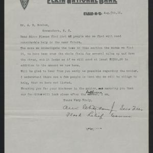 Letter from Chatham to Scales, August 5, 1916
