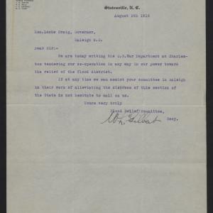 Letter from Gilbert to Craig, August 5, 1916