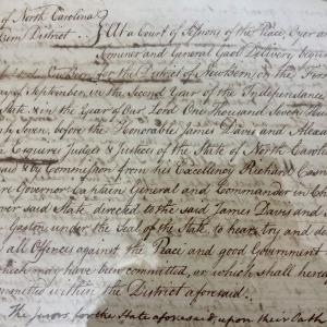 Indictment for Murder by John Cooke for Nathan Mayo, 2 September 1777, page 1