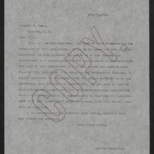 Letter from Kerr to Dunn, July 3, 1913