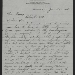 Letter from Kirkman to Craig, January 31, 1914, page 1
