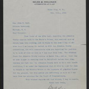 Letter from Siler to Kerr, February 24, 1914