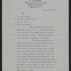 Letter from Preston to Craig, July 4, 1916, page 1