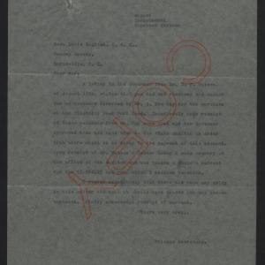 Letter from Jones to English, August 17, 1916