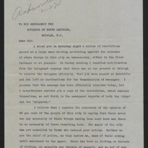 Letter from Meares to Craig, July 10, 1916, page 1