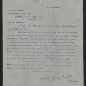 Letter from Powell to Plummer, May 21, 1913