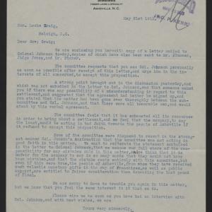 Letter from Powell to Craig, May 21, 1913