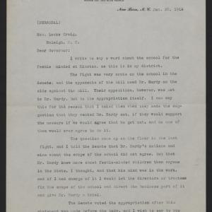 Letter from Ward to Craig, January 1914, page 1