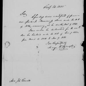 Letter from Henry H. Sylvester to J. L. Edwards, 16 January 1845, page 1
